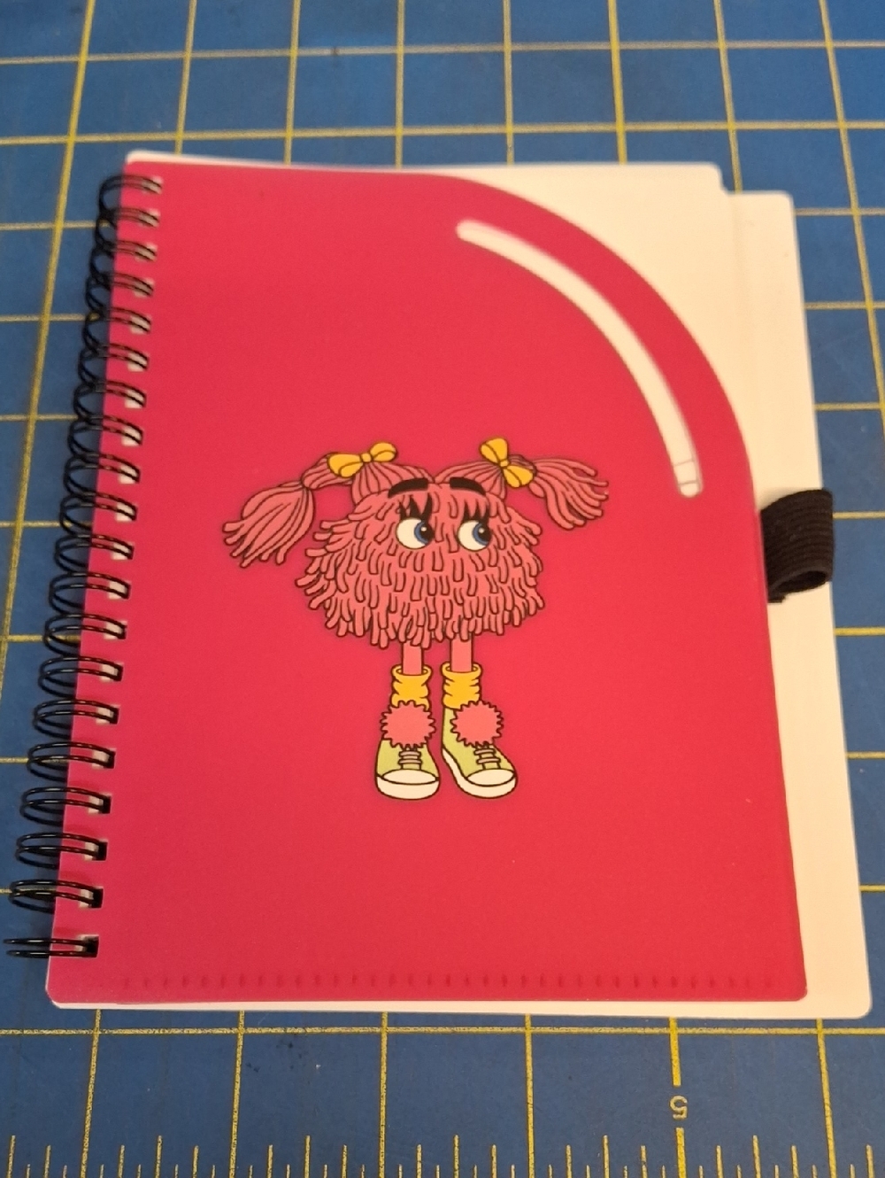 Kids Pink Spiral Notebook with Cute Character Cover 7x6 New